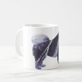 抽象的なSamoyedのシルエット コーヒーマグカップ (正面左)