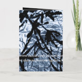 抽象的なSnowyのツリーブランチカード カード (裏面)