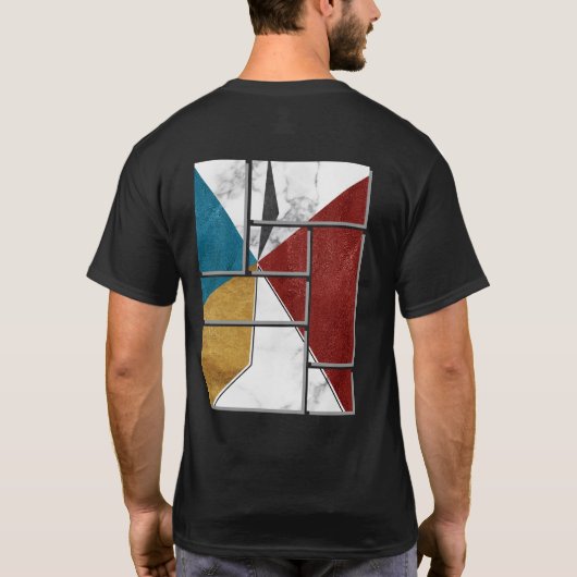 抽象的なTシャツデザイン Tシャツ (裏面)