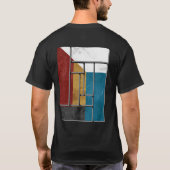 抽象的なTシャツデザイン Tシャツ (裏面)