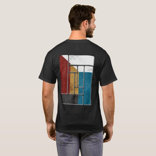 抽象的なTシャツデザイン Tシャツ (裏面フル)