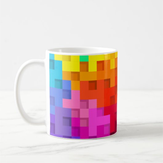 抽象的カラフルデザイン-14839 コーヒーマグカップ (左)
