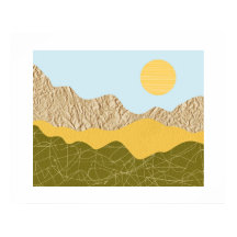 抽象的コラージュ風景
