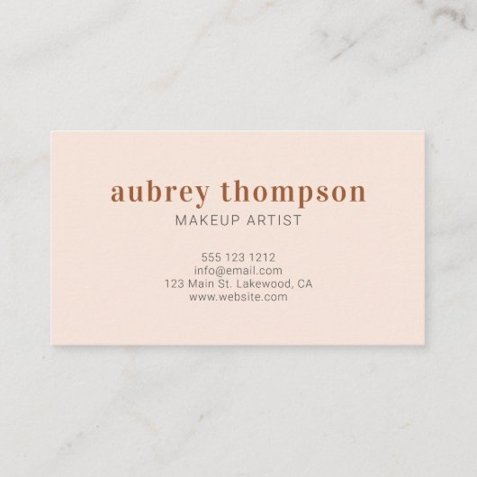 抽象的テラコッタ オーガニックモダン 名刺 (裏面)