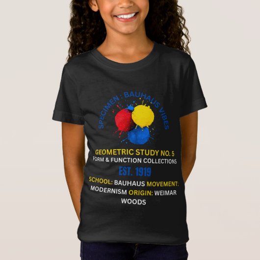 抽象的バウハウス幾何学的研究 No. 5 - モダニスト Tシャツ (正面)