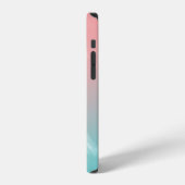 抽象的パステル＋ミントの壁 iPhoneケース (左側面)