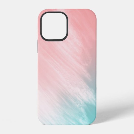 抽象的パステル＋ミントの壁 iPhoneケース (裏面)