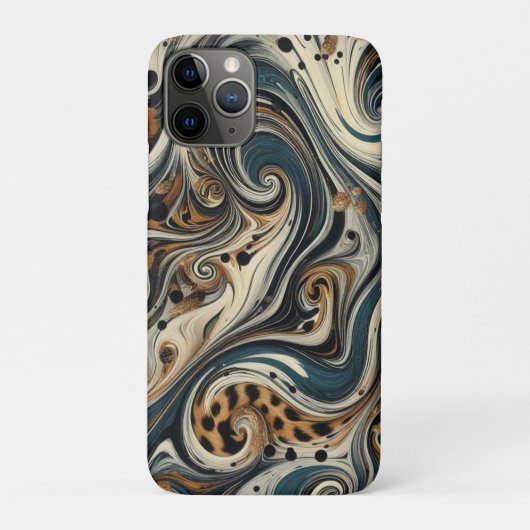 抽象的ヒョウ柄スワール Case-Mate iPhoneケース (裏)