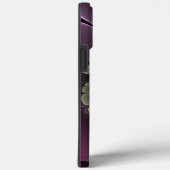 抽象的モダン パープルカーキグレー フラクタルフラワー Case-Mate iPhoneケース (裏面 / 右)