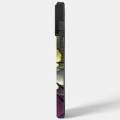 抽象的モダン パープルカーキグレー フラクタルフラワー Case-Mate iPhoneケース (裏面 / 左)