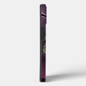抽象的モダン パープルカーキグレー フラクタルフラワー Case-Mate iPhoneケース (裏面 / 右)
