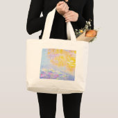 抽象的モネの睡蓮 7 ラージトートバッグ (正面(商品))