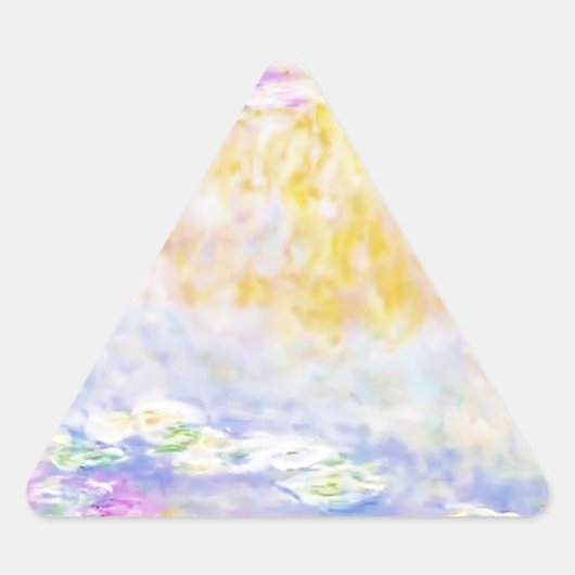 抽象的モネの睡蓮 7 三角形シール (正面)