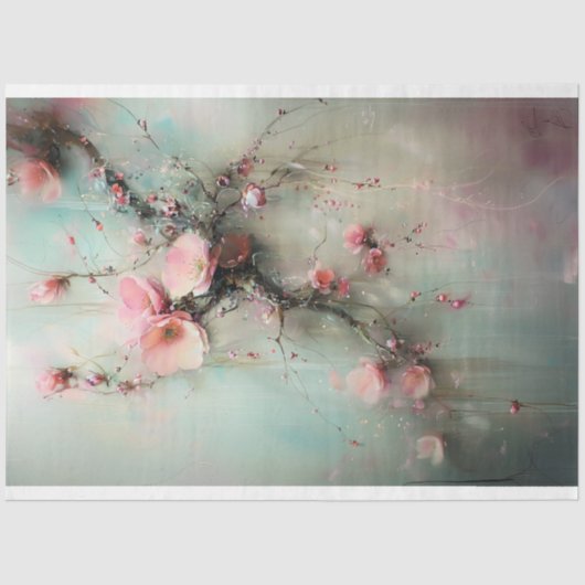 抽象的リアリズム 桜の枝 薄葉紙 (正面)