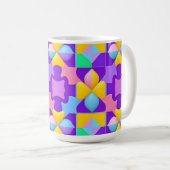 💙 抽象的幾何学モダンデコールギフト 💙 コーヒーマグカップ (正面右)