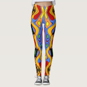 抽象的形状汚れガラススタイル、 レギンス (正面)