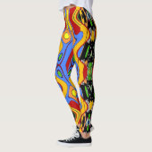 抽象的形状汚れガラススタイル、 レギンス (左)