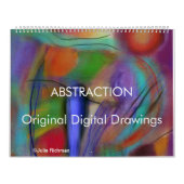 抽象的概念のデジタルスケッチのカレンダー カレンダー (カバー)