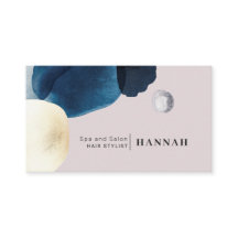 抽象的水彩ブラシ ゴールドネービーブルー