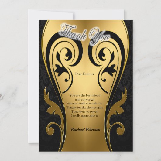 抽象的金ゴールドオンブラック&ミックスマーブル質感 (正面)