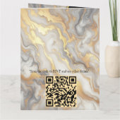 抽象的金ゴールドオンブラック&ミックスマーブル質感 カード (裏面)