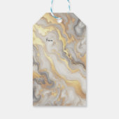 抽象的金ゴールドオンブラック&ミックスマーブル質感 ギフトタグ (裏面)