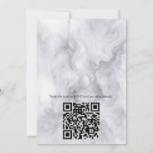 抽象的金ゴールドオンブラック&ミックスマーブル質感 招待状 (裏面)