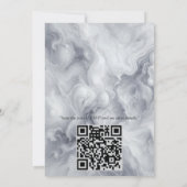 抽象的金ゴールドオンブラック&ミックスマーブル質感 招待状 (裏面)