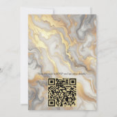 抽象的金ゴールドオンブラック&ミックスマーブル質感 招待状 (裏面)