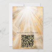 抽象的金ゴールドオンブラック&ミックスマーブル質感 招待状 (裏面)