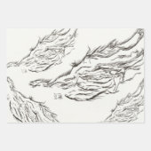 抽象的 ラッピングペーパーシート (正面)