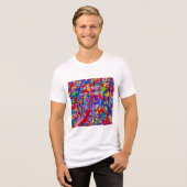 抽象的、混沌ではない トライブレンドTシャツ (正面全面)