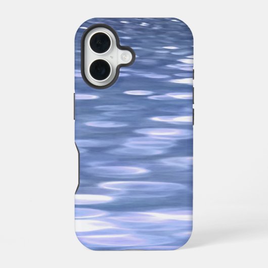 抽象的 #3: パウダーブルーの輝き iPhone 16ケース (裏面)