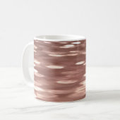 抽象的 #3: 銅のローズゴールドの輝き コーヒーマグカップ (正面左)