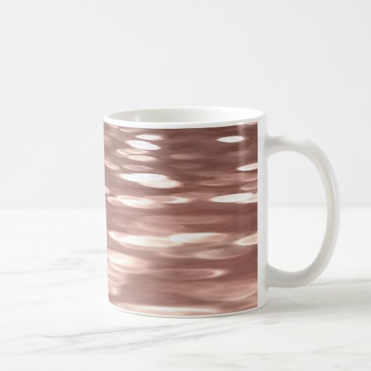 抽象的 #3: 銅のローズゴールドの輝き コーヒーマグカップ (右)