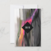 抽象絵画の誕生日カードに感謝 招待状 (正面)