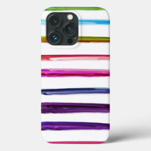 抽象絵画   カラフルなペイント ブラシ ストローク iPhone 13 PROケース