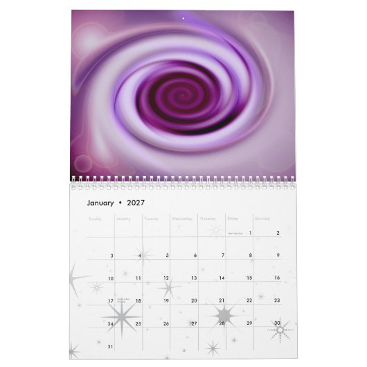 抽象美術のカレンダー カレンダー (1月 2027)