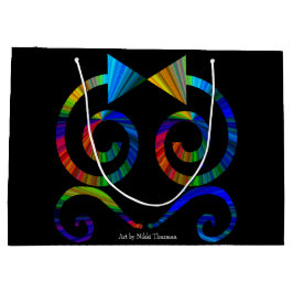 抽象美術のギフトバッグ ラージペーパーバッグ