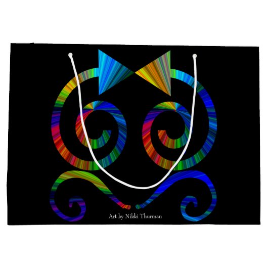 抽象美術のギフトバッグ ラージペーパーバッグ (裏面)