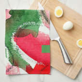 抽象美術のコラージュ、混合メディアおよび水彩画2 キッチンタオル (四つ折り)