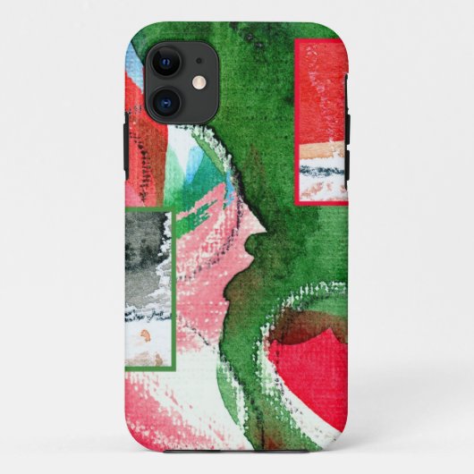 抽象美術のコラージュ、混合メディアおよび水彩画2 Case-Mate iPhoneケース (裏面)