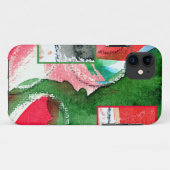 抽象美術のコラージュ、混合メディアおよび水彩画2 Case-Mate iPhoneケース (裏面(横))