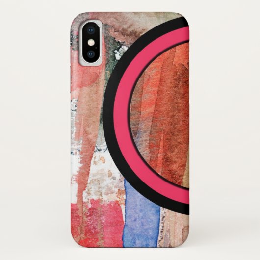 抽象美術のコラージュ、混合メディアおよび水彩画4 Case-Mate iPhoneケース (裏面)