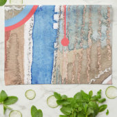 抽象美術のコラージュ、混合メディアおよび水彩画5 キッチンタオル (折り畳み)