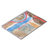 抽象美術のコラージュ、混合メディアおよび水彩画5 ノートブック (左側)