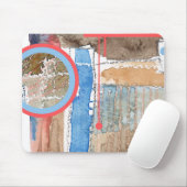 抽象美術のコラージュ、混合メディアおよび水彩画5 マウスパッド (マウス)