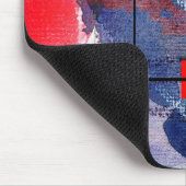 抽象美術のコラージュ、混合メディアおよび水彩画 マウスパッド (コーナー)