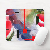 抽象美術のコラージュ、混合メディアおよび水彩画 マウスパッド (マウス)