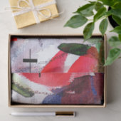 抽象美術のコラージュ、混合メディアおよび水彩画 薄葉紙 (ギフト)